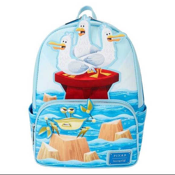 Loungefly Pixar Seagull and Crab Kids Backpack